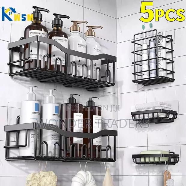 Bathroom Organizer,5pcs Set Shower Caddy Shelf/Bathroom Orga