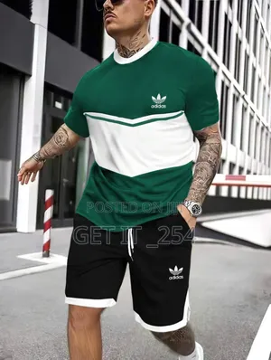 Adidas Double Thread Turkey Quality 
2pc Short Set 
Embroi