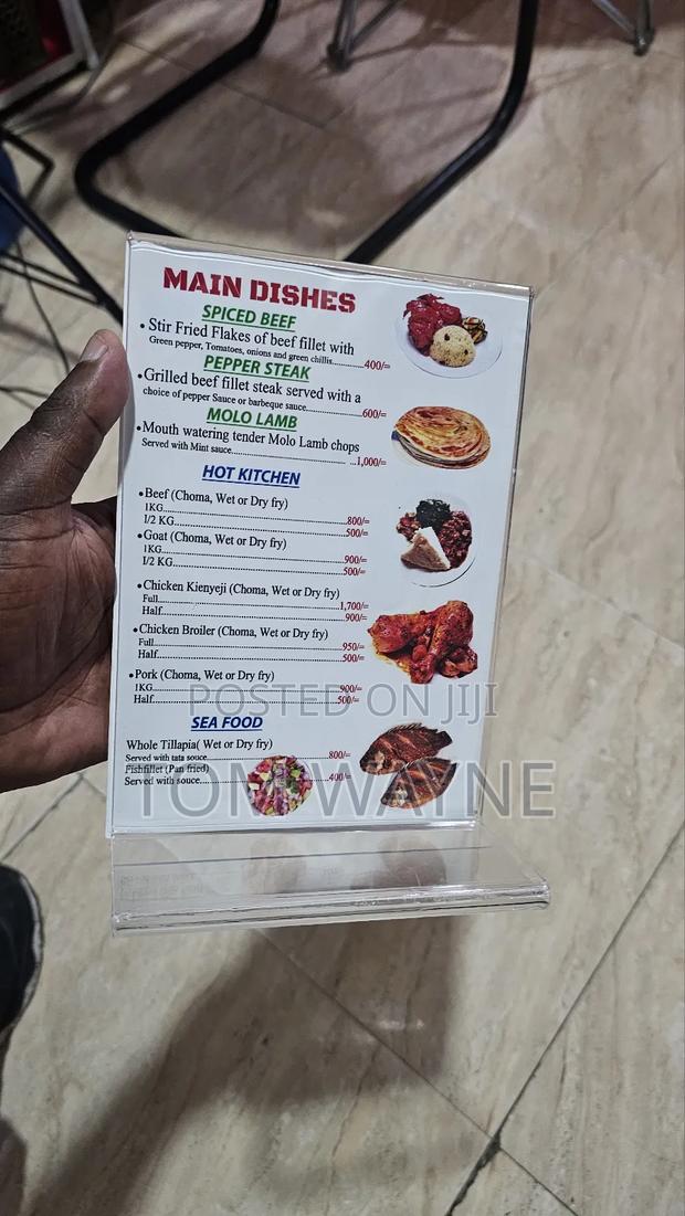 Clear Table Display, Transparent Acrylic A5 Size - main view