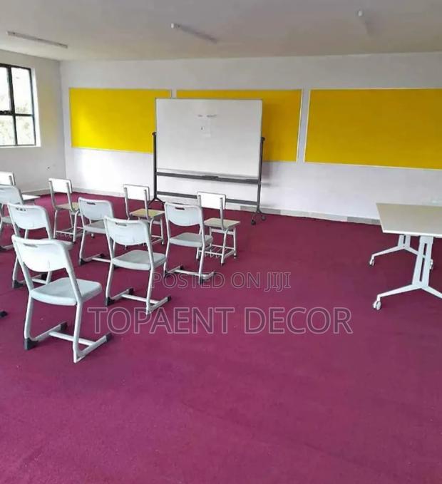 Red Wall to Wall Lecture Hall Flooring Carpets - main view