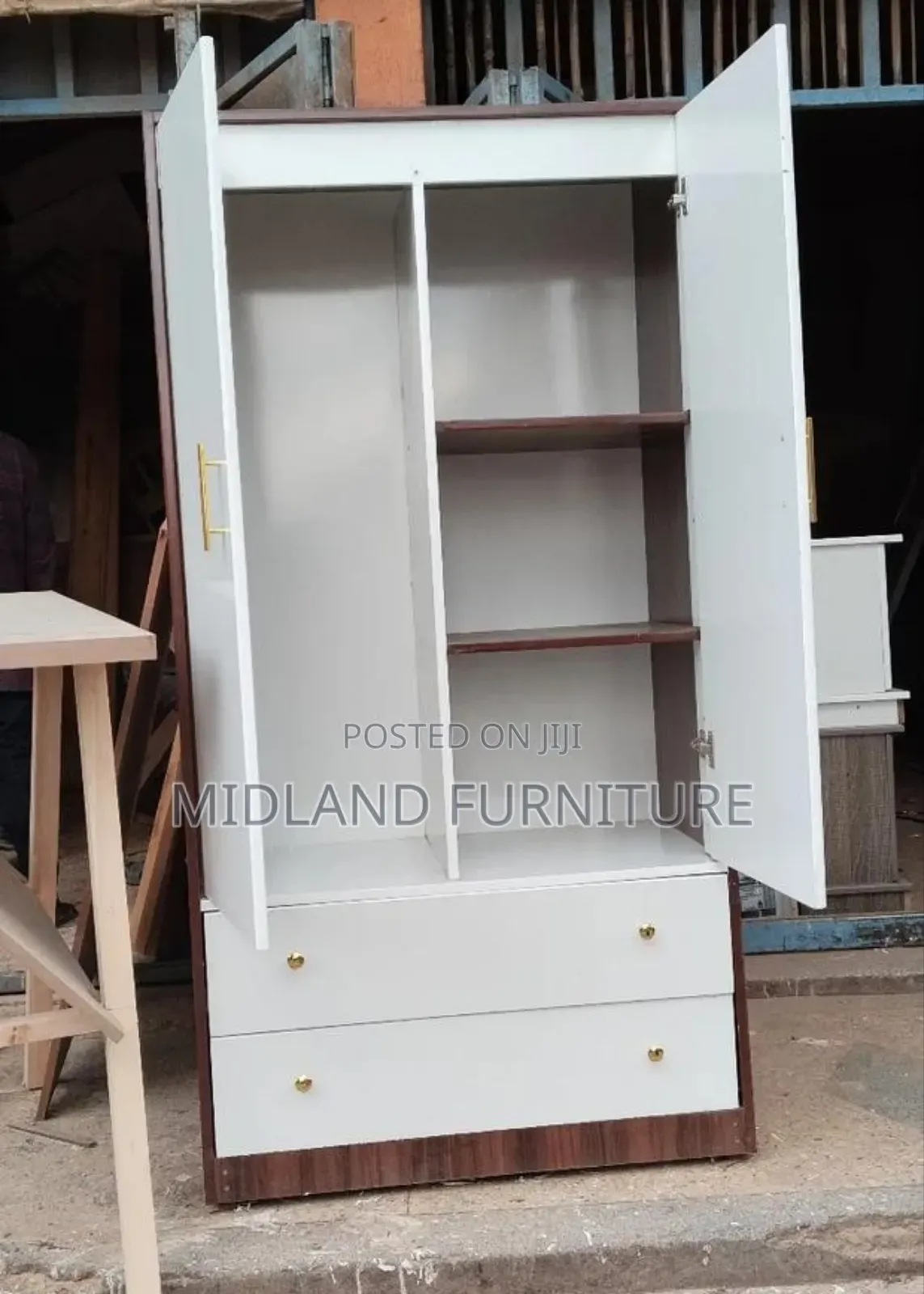 2-Door Lockable Wardrobe