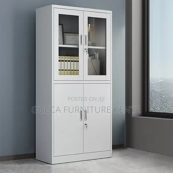 Office Cabinet: 2-door Glass Locking Cabinet For Office