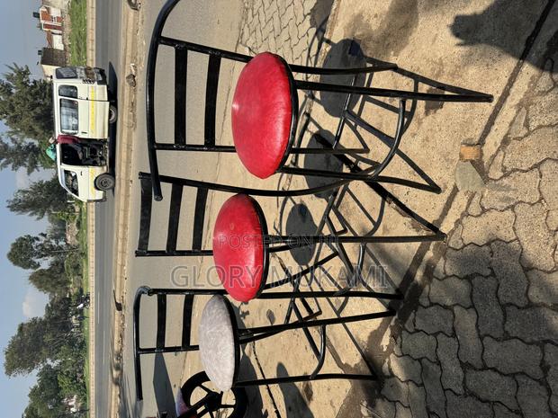 Restaurant And Bar High Sinatabu Chairs Red Grey - main view