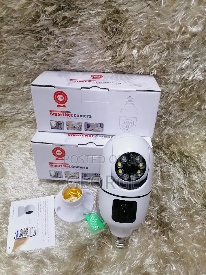 Security PTZ Camera-Dual Lens Bulb Camera 360 V380 Bulb PTZ