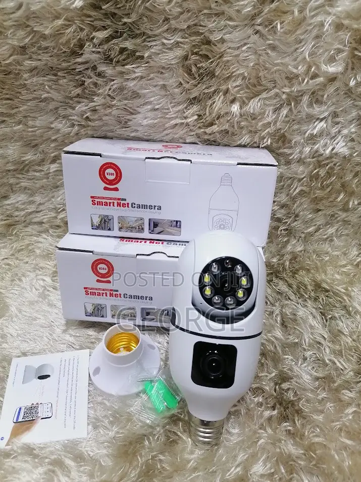 Restocked Dual Lens Bulb PTZ Camera V380 1080p.
