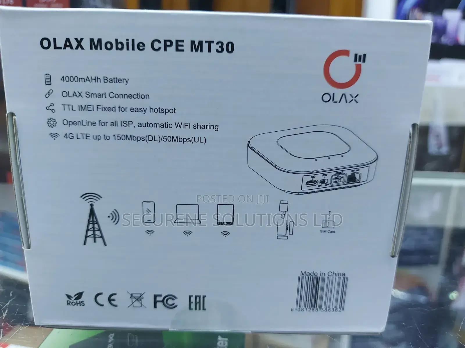 Olax Lte Advanced Mobile Cpe Mt30,Portable
