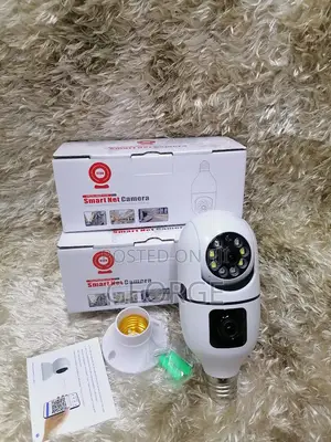 Super~Latest Wifi Smart Dual Lens Bulb Camera 360