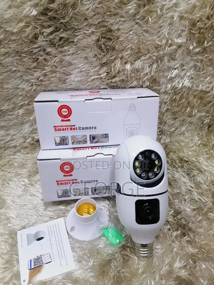 Super~Latest Wifi Smart Dual Lens Bulb Camera 360