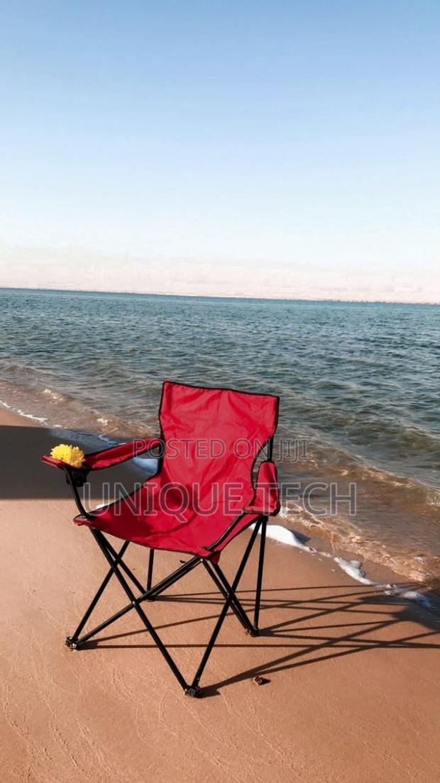 Foldable Camping Chair , Foldable Red Camp Chairs - main view