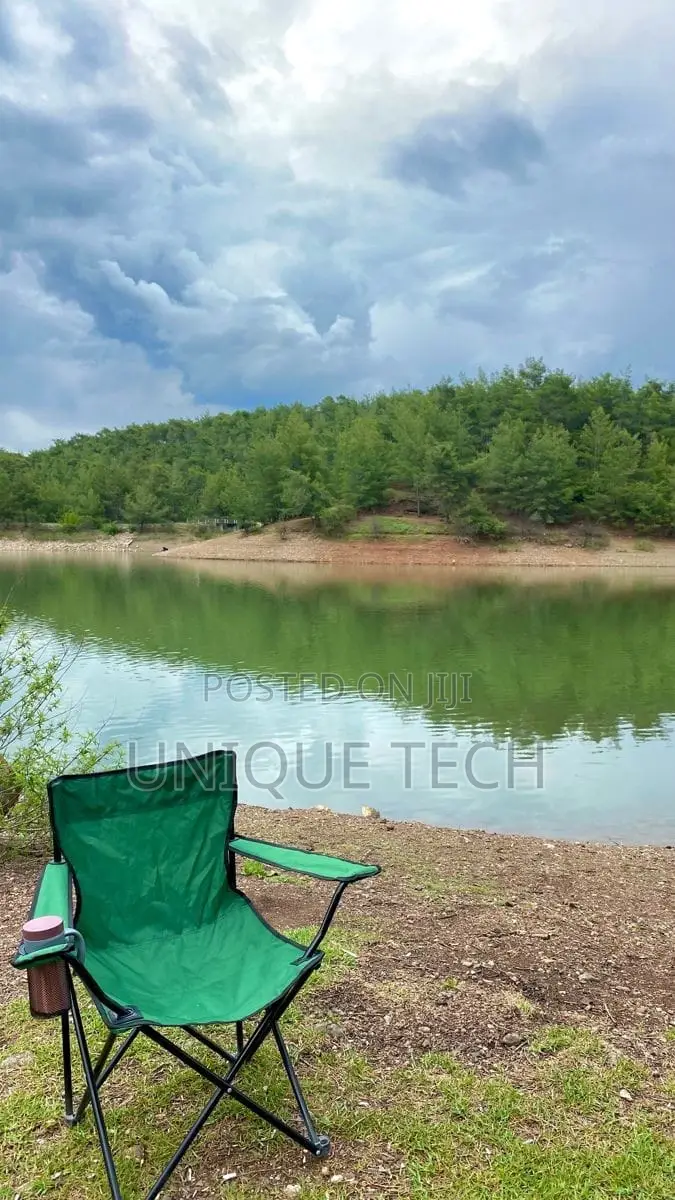 Foldable Camping Chair With Armrest/Bottle Holder