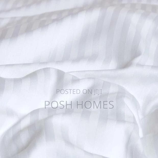 White Stripped Duvet Cover Set