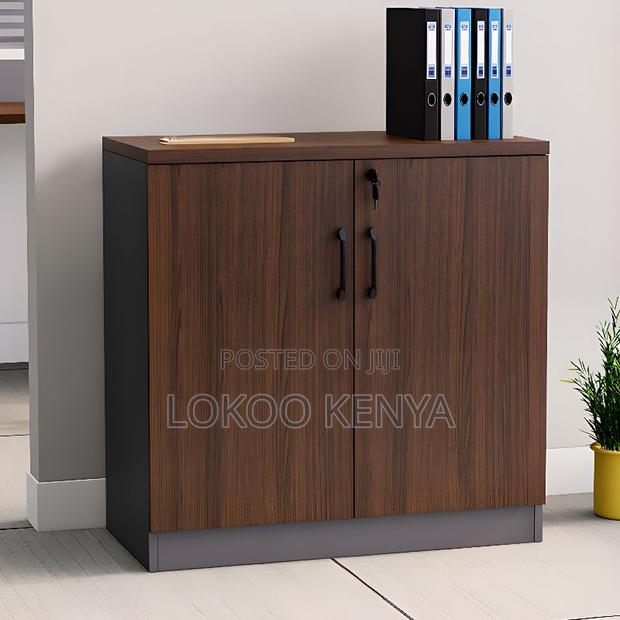 Office Cabinet: 2- Door Storage Wood Office Cabinet