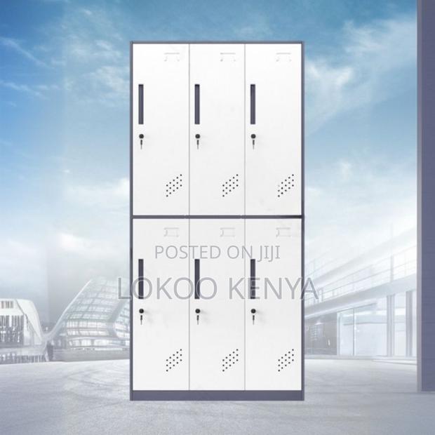 Office Cabinet: 6-Locker Office Storage Cabinet