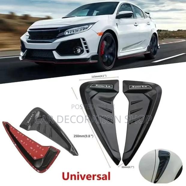 Sport Car Side Body Air Vent Covers Decoration Fender Trim