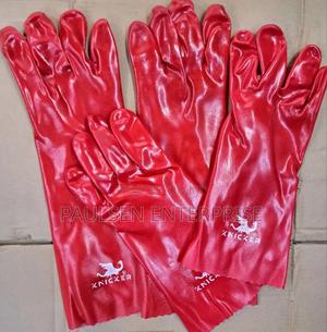 Pvc Red Gloves - thumbnail 2