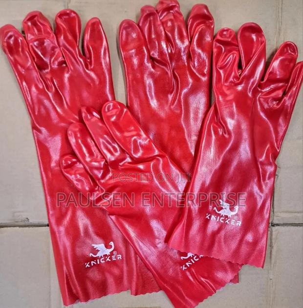 Pvc Red Gloves - main view