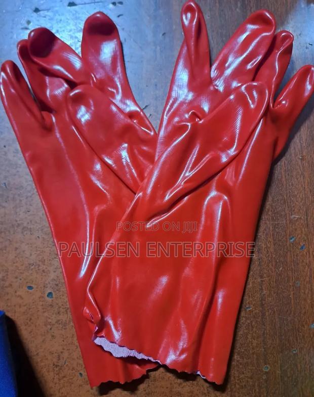 Pvc Red Gloves - thumbnail 3