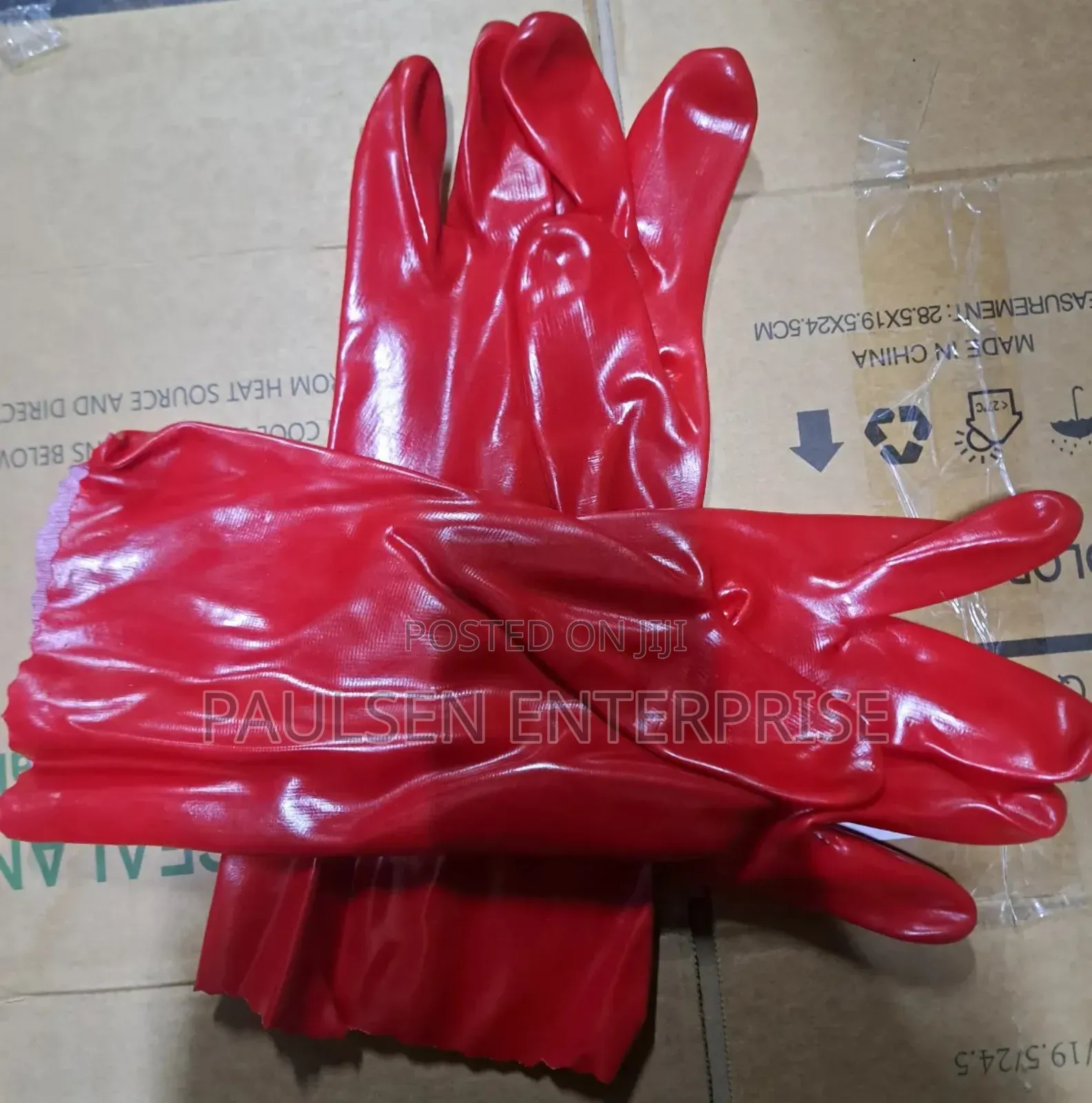 Pvc Red Gloves