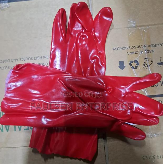 Pvc Red Gloves - thumbnail 4