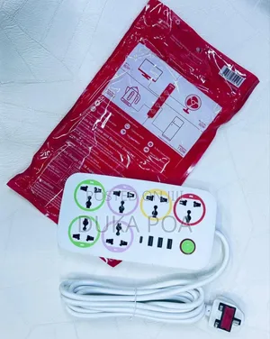 6 Way Power Extension With Usb Ports