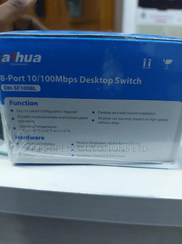 Dahua 8-Port 10/100mbps Desktop Switch (Model Dh-Sf1008l). - thumbnail 3