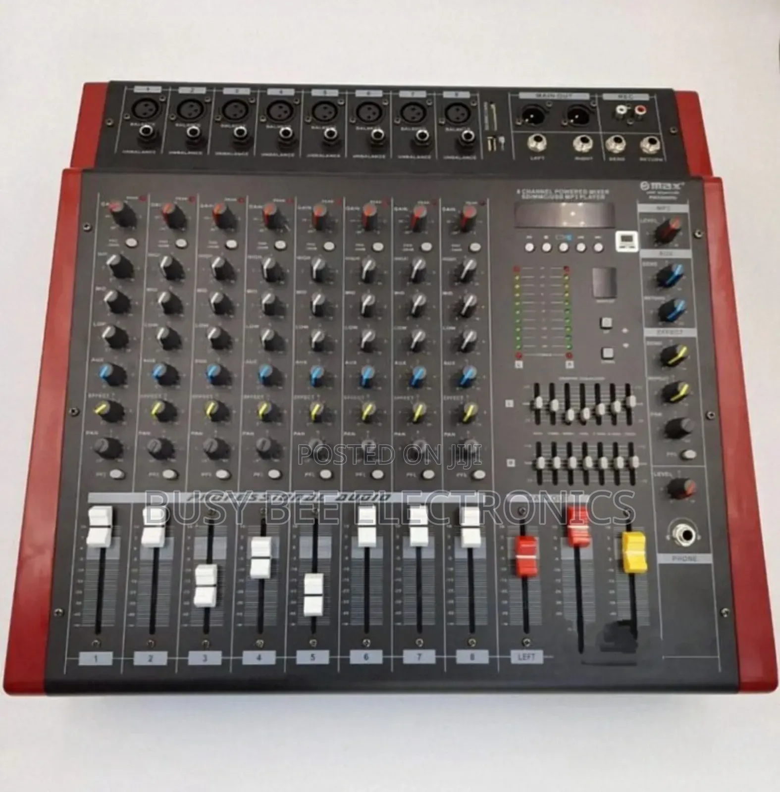 Red Omax 8 Channels Powered Mixer