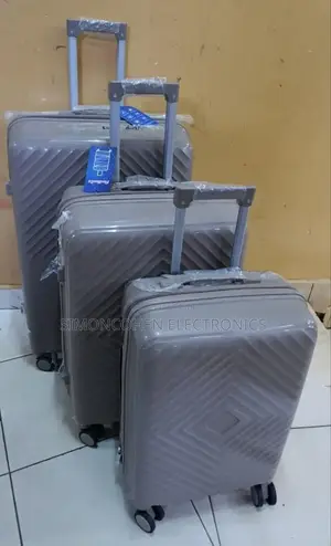 3pcs Unbreakable Double Zip Rubber Suitcase(Size 2)