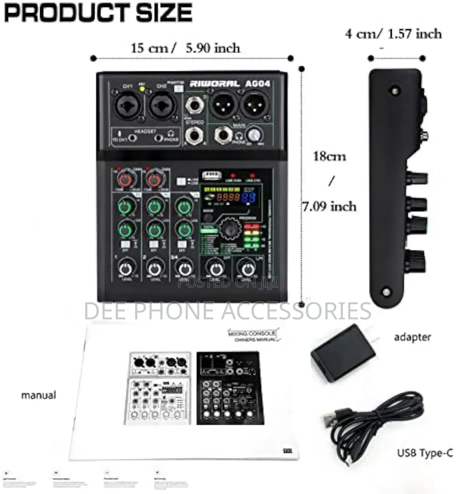 Professional 2 Channel Mixing Console