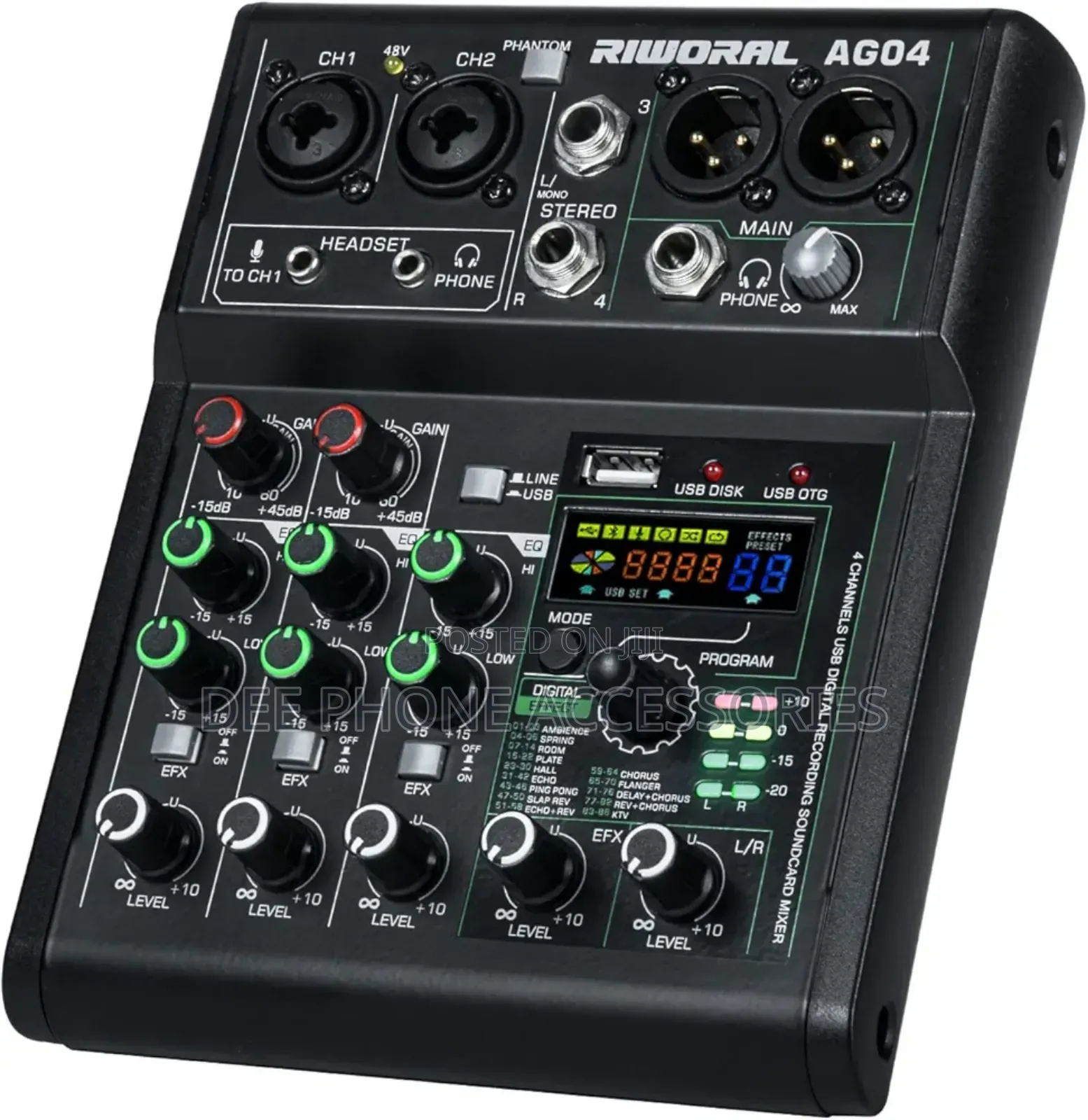 Professional 2 Channel Mixing Console
