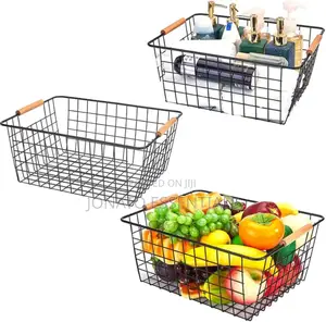 Wrought Iron Mesh Storage Basket