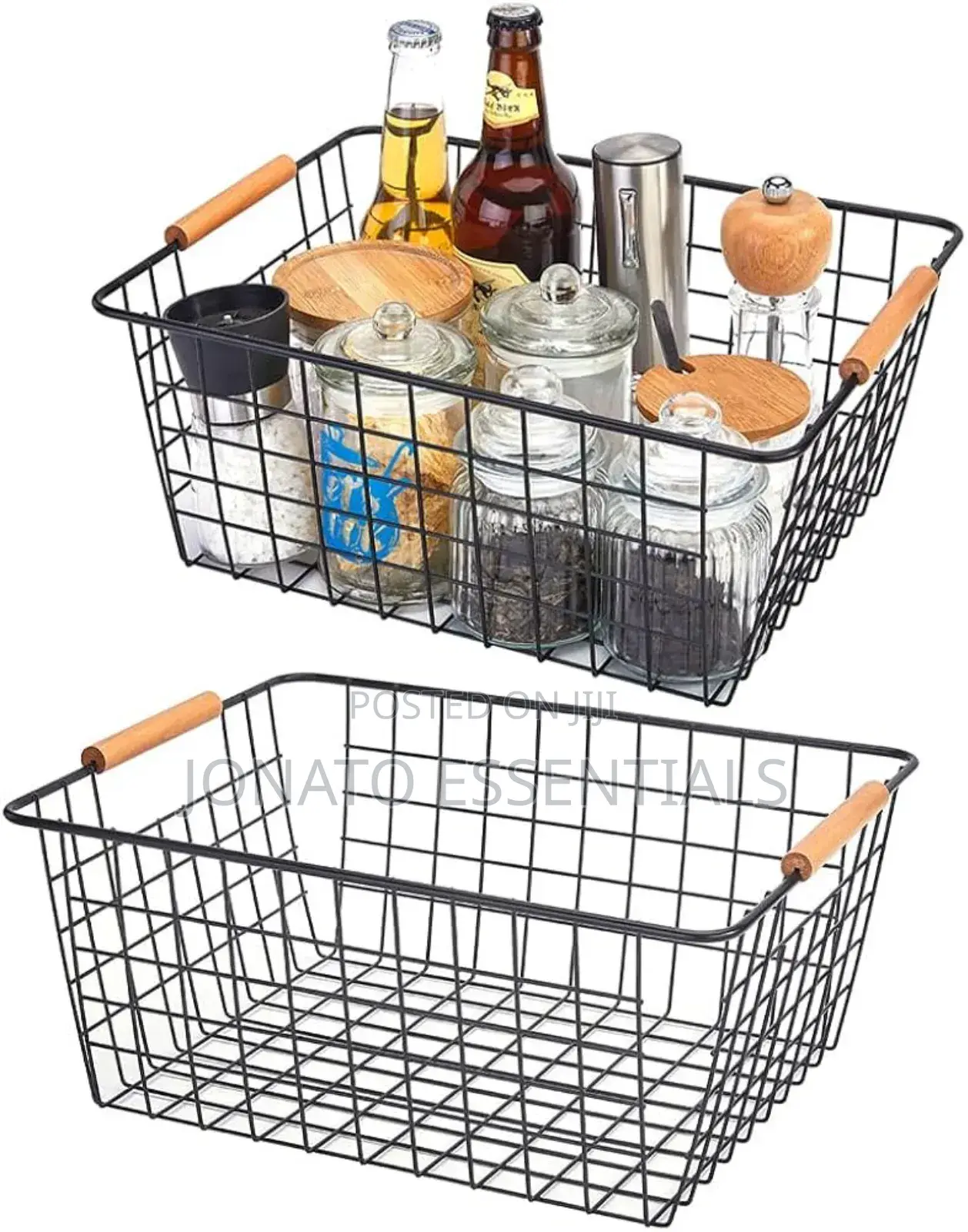Wrought Iron Mesh Storage Basket