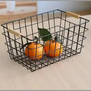 Wrought Iron Mesh Storage Basket
