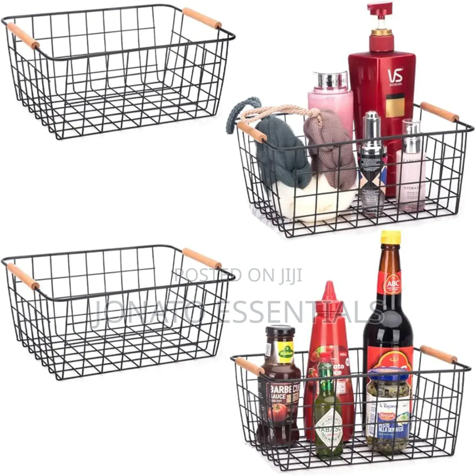 Wrought Iron Mesh Storage Basket