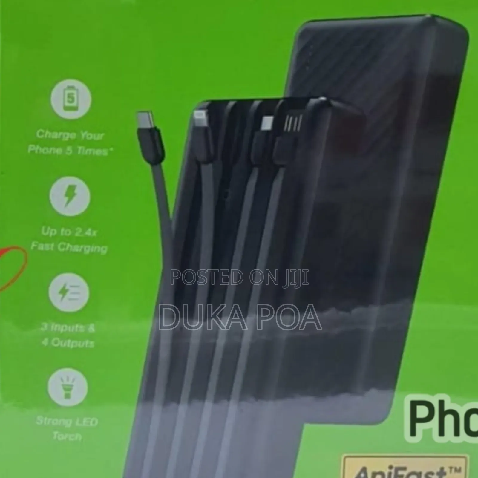 Oraimo Powerbank With Cables 20,000mah 12w