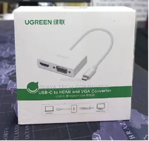 Ugreen Usb-C to Hdmi + Vga Converter - White - Mm123