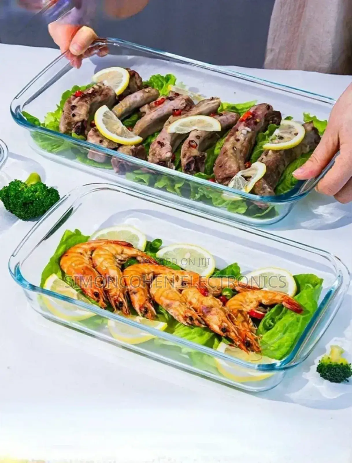3pcs Glass Baking Tins