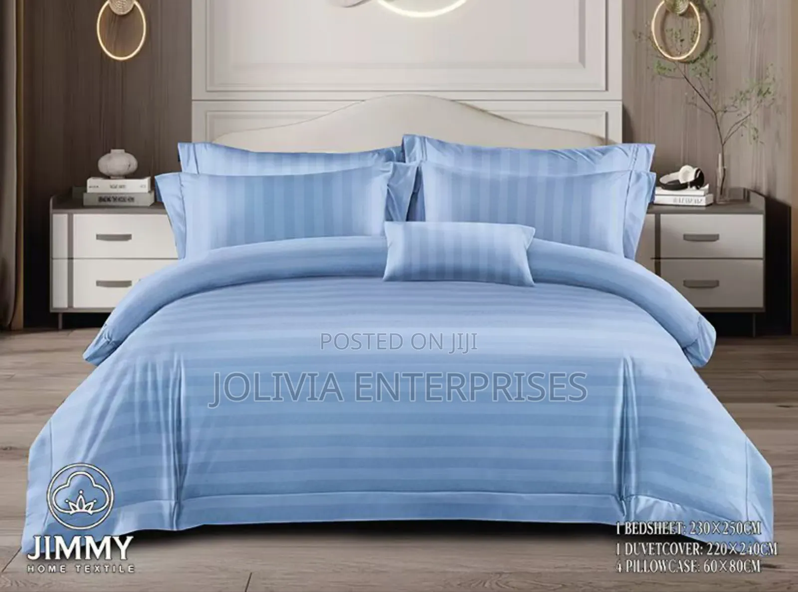 Quality Cotton Duvet Cover Set With 4 Pillowcases