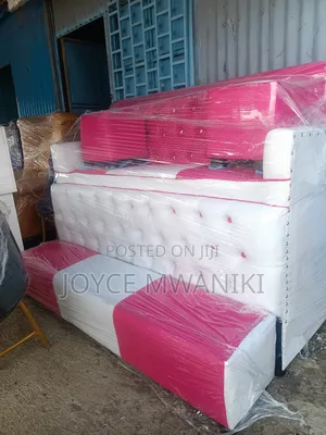 Pedicure White, Pink 3 Seater With Armrest 