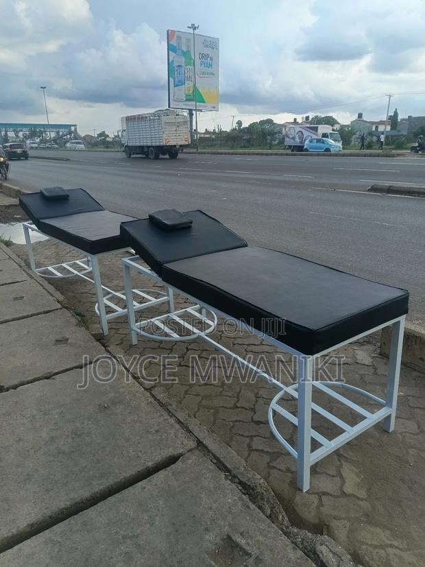 High Density Massage Bed, Black and White - main view