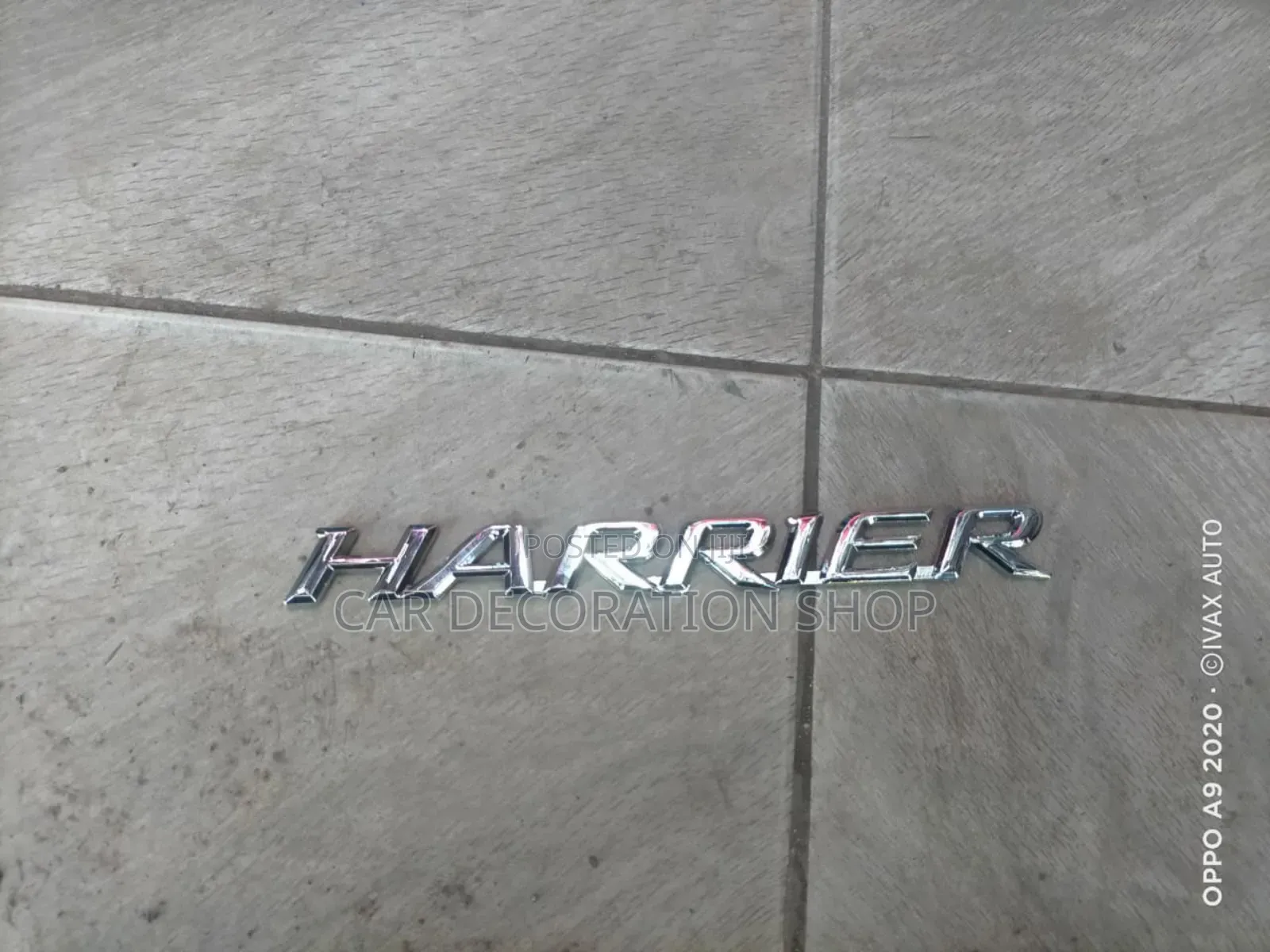Harrier Chrome Boot Replacement Letter Badge