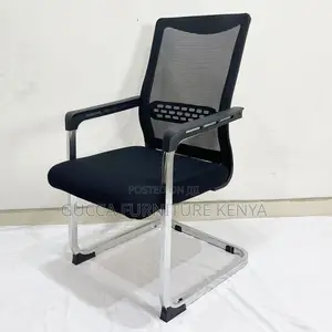 Office Chairs: Kneeling Back Mesh Office Guest Chair