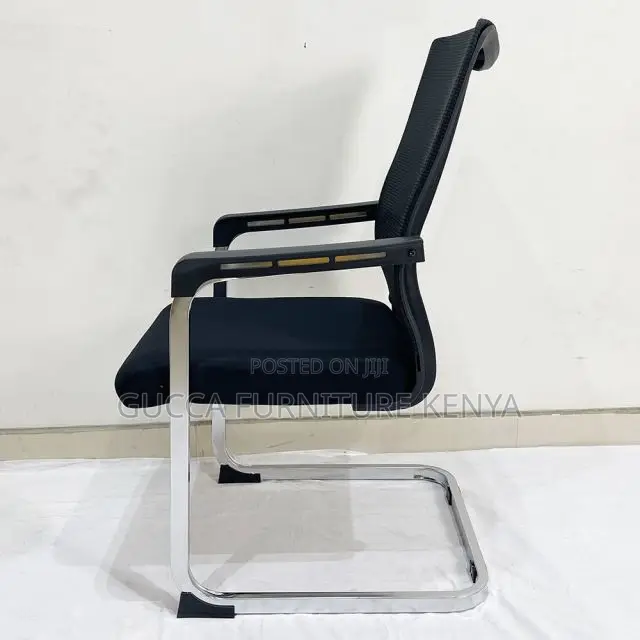 Office Chairs: Kneeling Back Mesh Office Guest Chair