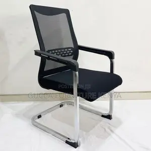 Office Chairs: Kneeling Back Mesh Office Guest Chair