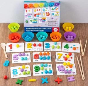 Bead Matching Game - Montessori Math Toys for Kids, - thumbnail 2