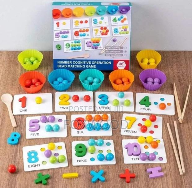 Bead Matching Game - Montessori Math Toys for Kids, - main view