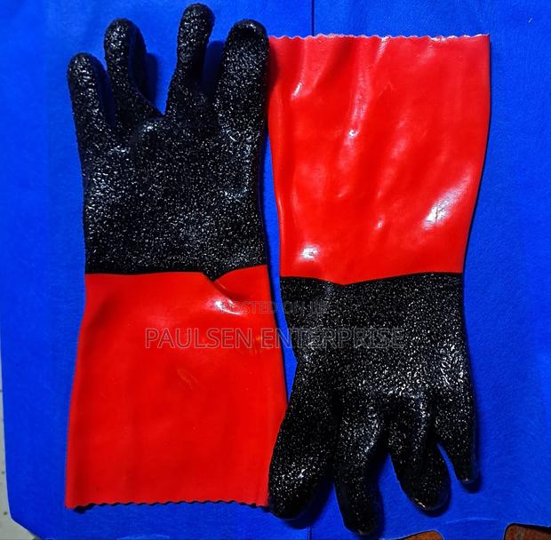 Heavy Duty Rough Pvc Gloves - thumbnail 2
