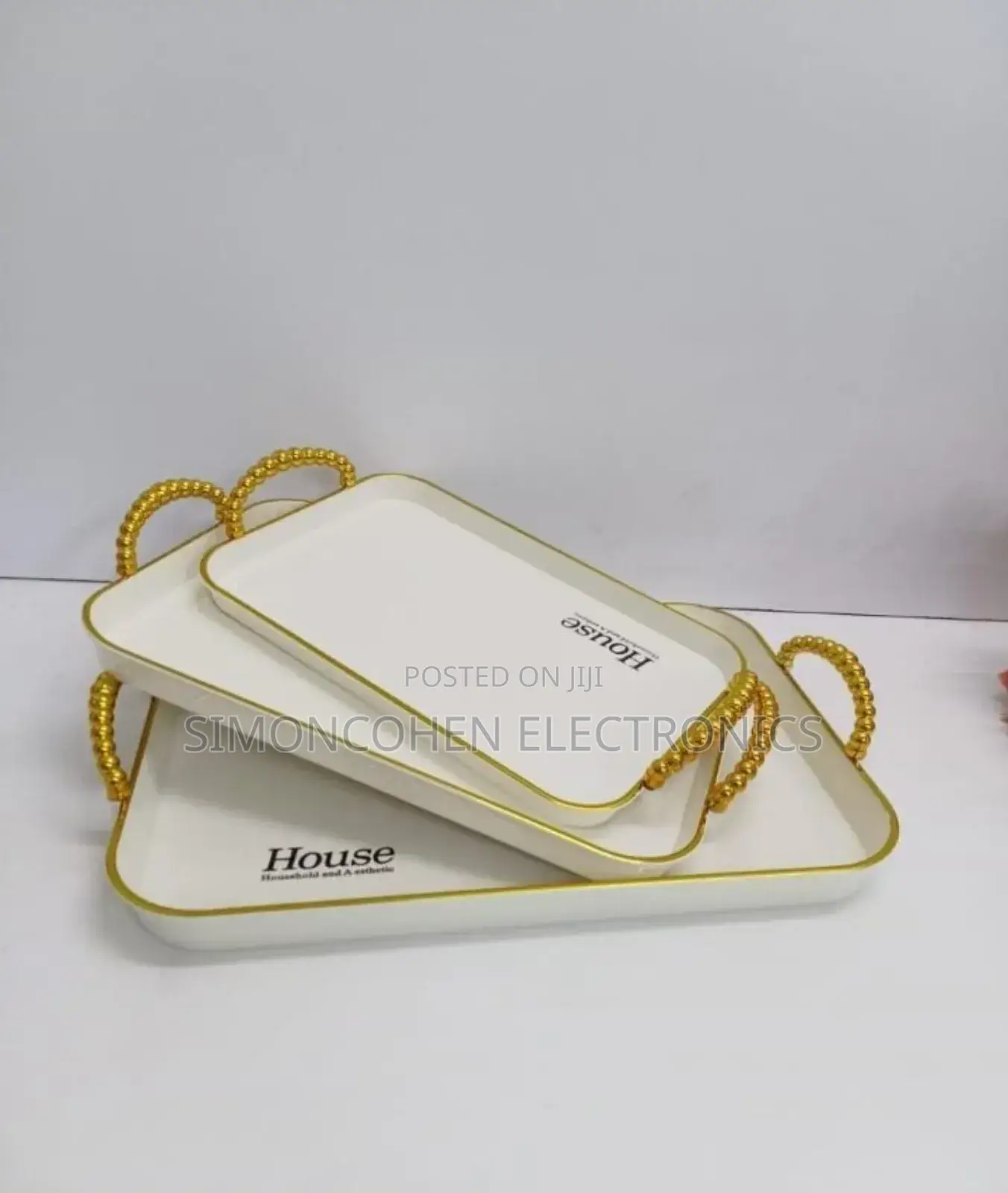 3 in 1 Tray With Golden Handle