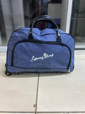 Navy Blue  Duffel Trolley Bags With Wheels at 2500