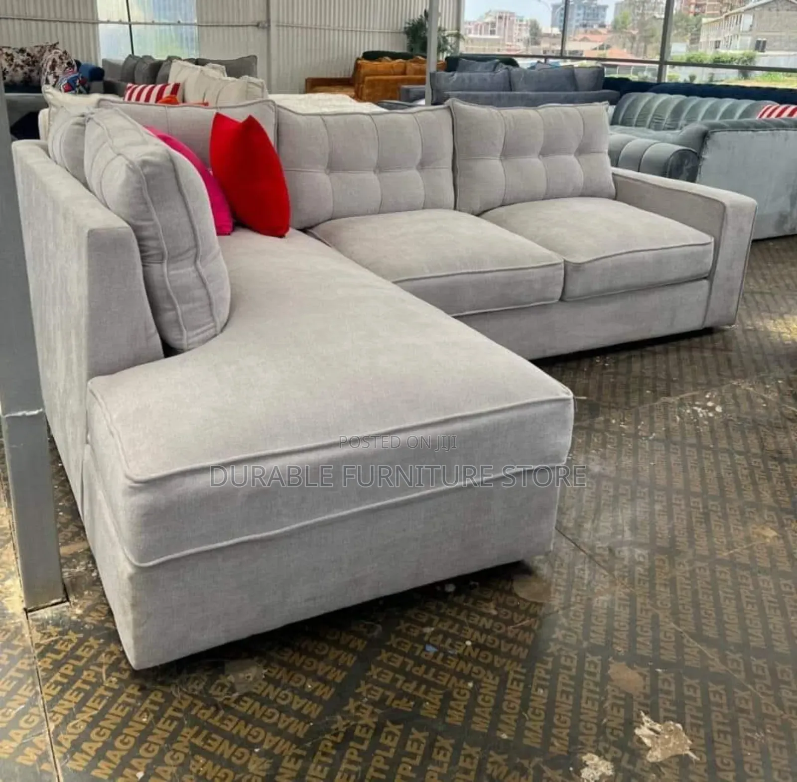 Quality  And Hydensity Coushions  L Shape Sofa
