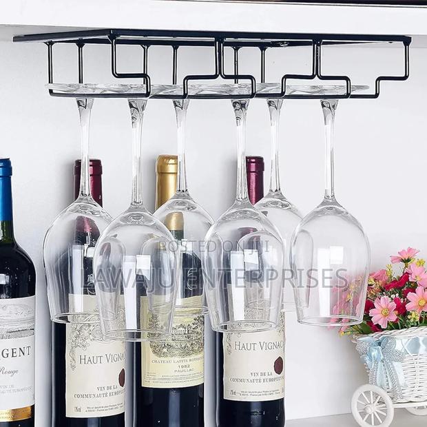 Under Cabinet Wine Glass Hanging Rack